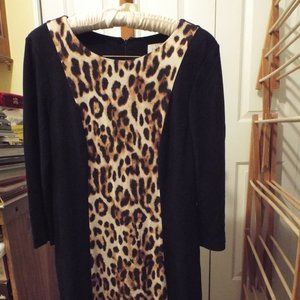 Women's Animal Print Black Chico's Dress